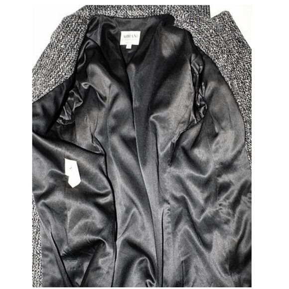 Armani Collezioni Black/White Tweed Wool Sequins Blend Blazer Size 8 w/COA - Picture 3 of 16